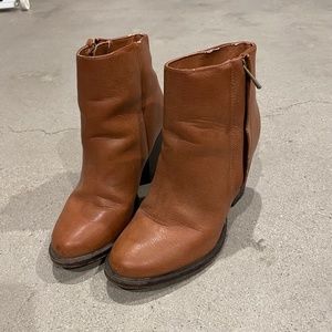 Brown Leather Booties